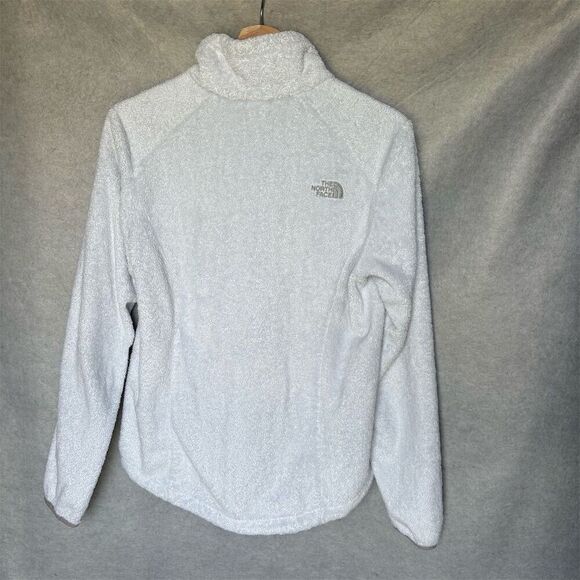 The North Face Women's Fleece Jacket Light Blue Size M Full Zip Mock Neck - Picture 3 of 7